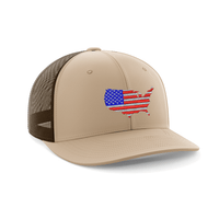 Thumbnail for USA Flag Embroidered Trucker Hat - Greater Half