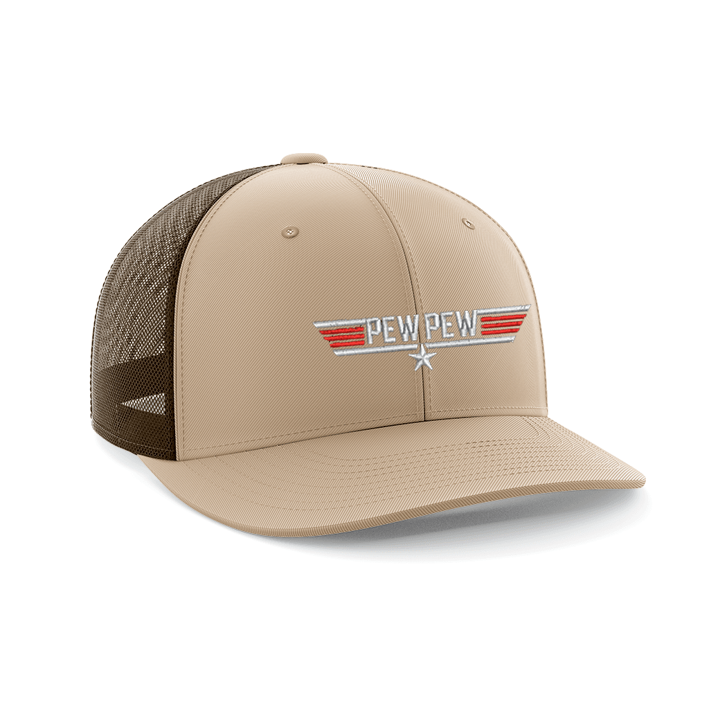 Thumbnail for Pew Pew Embroidered Trucker Hat - Greater Half