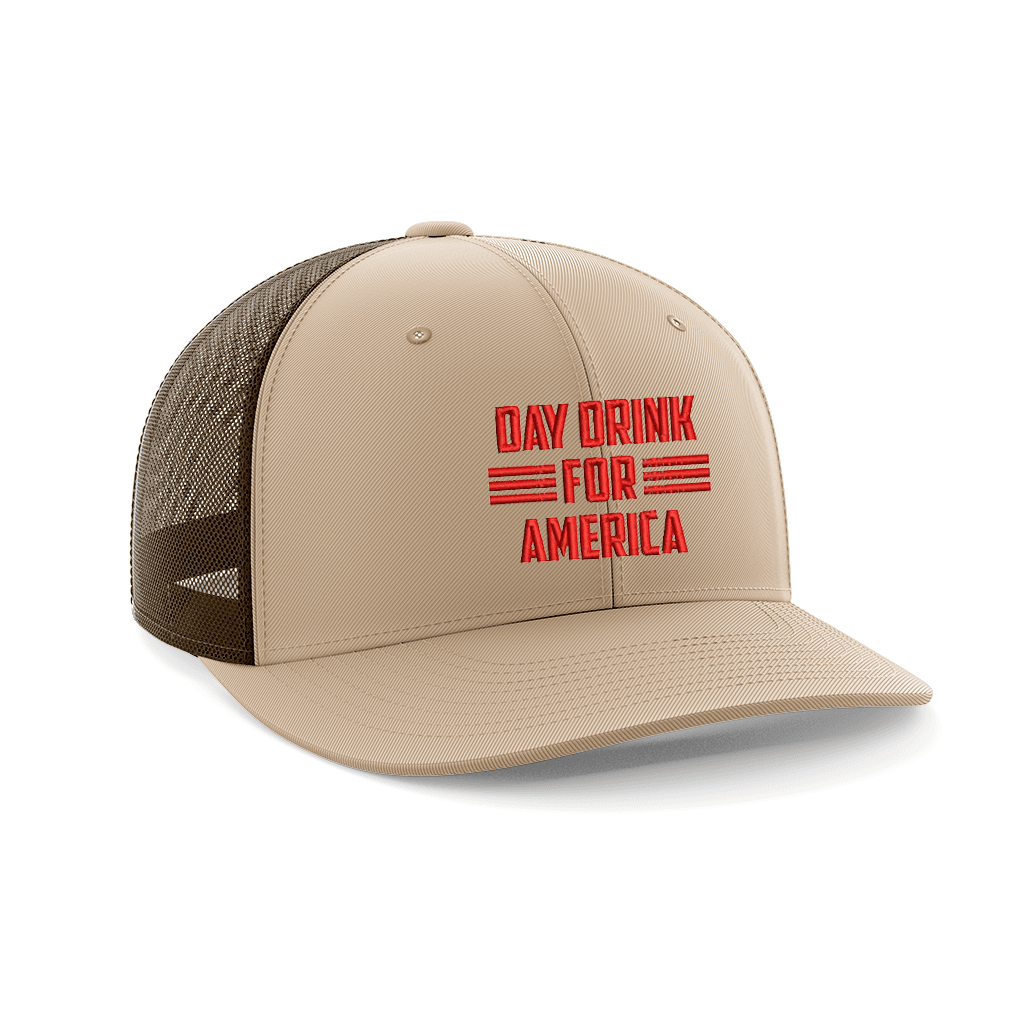 Thumbnail for Day Drink For America Embroidered Trucker Hat - Greater Half