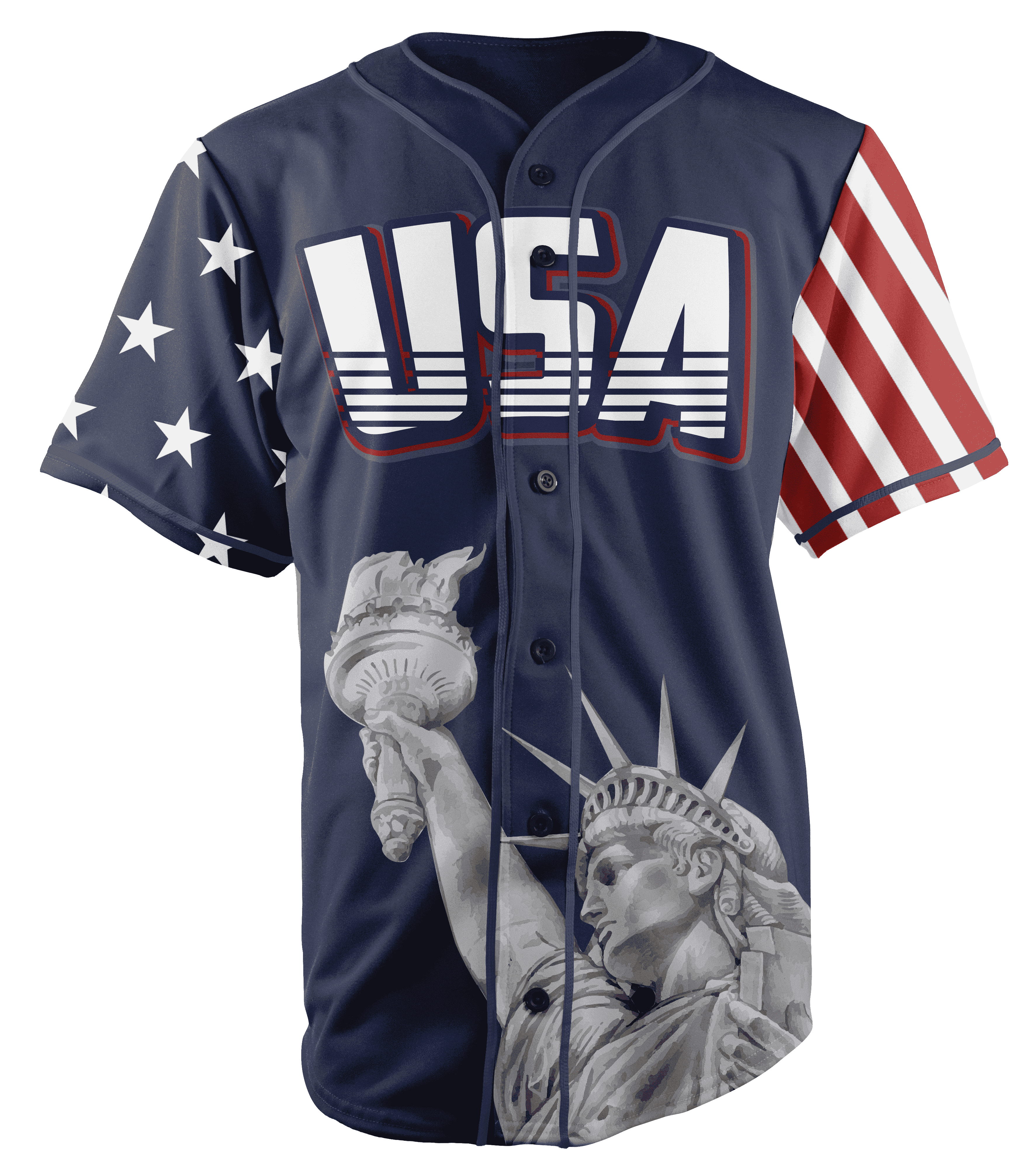 Thumbnail for USA Liberty Baseball Jersey - Greater Half