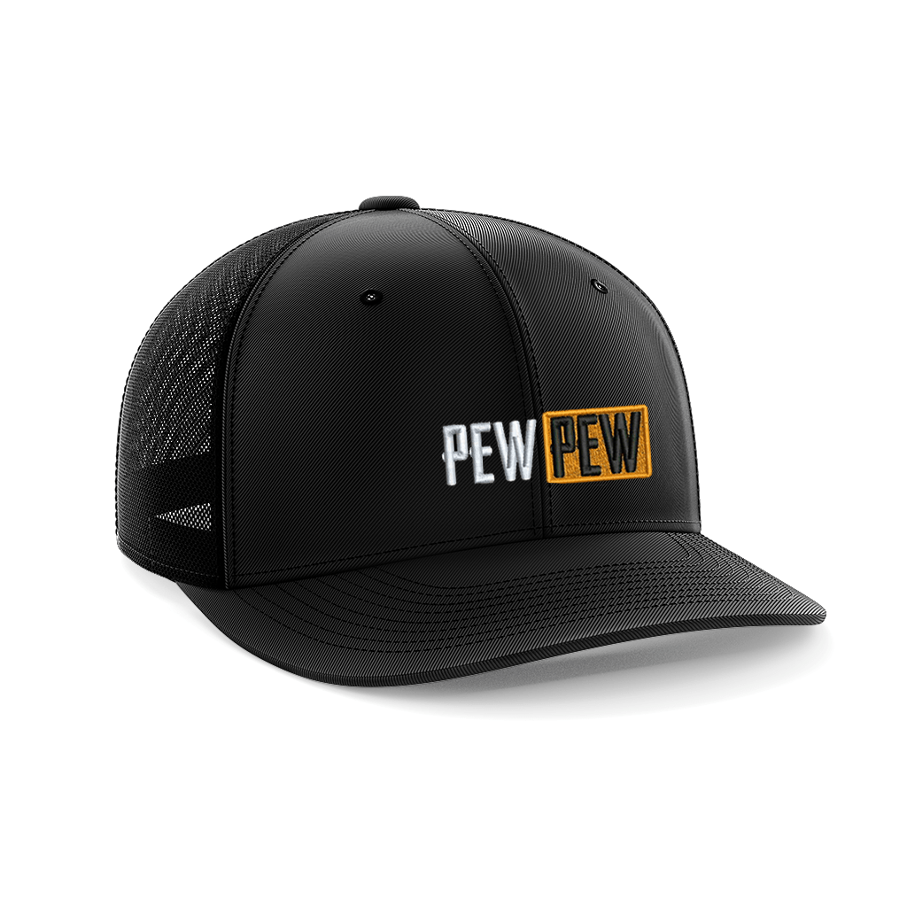 Pew Pew Hub Embroidered Trucker Hat - Greater Half