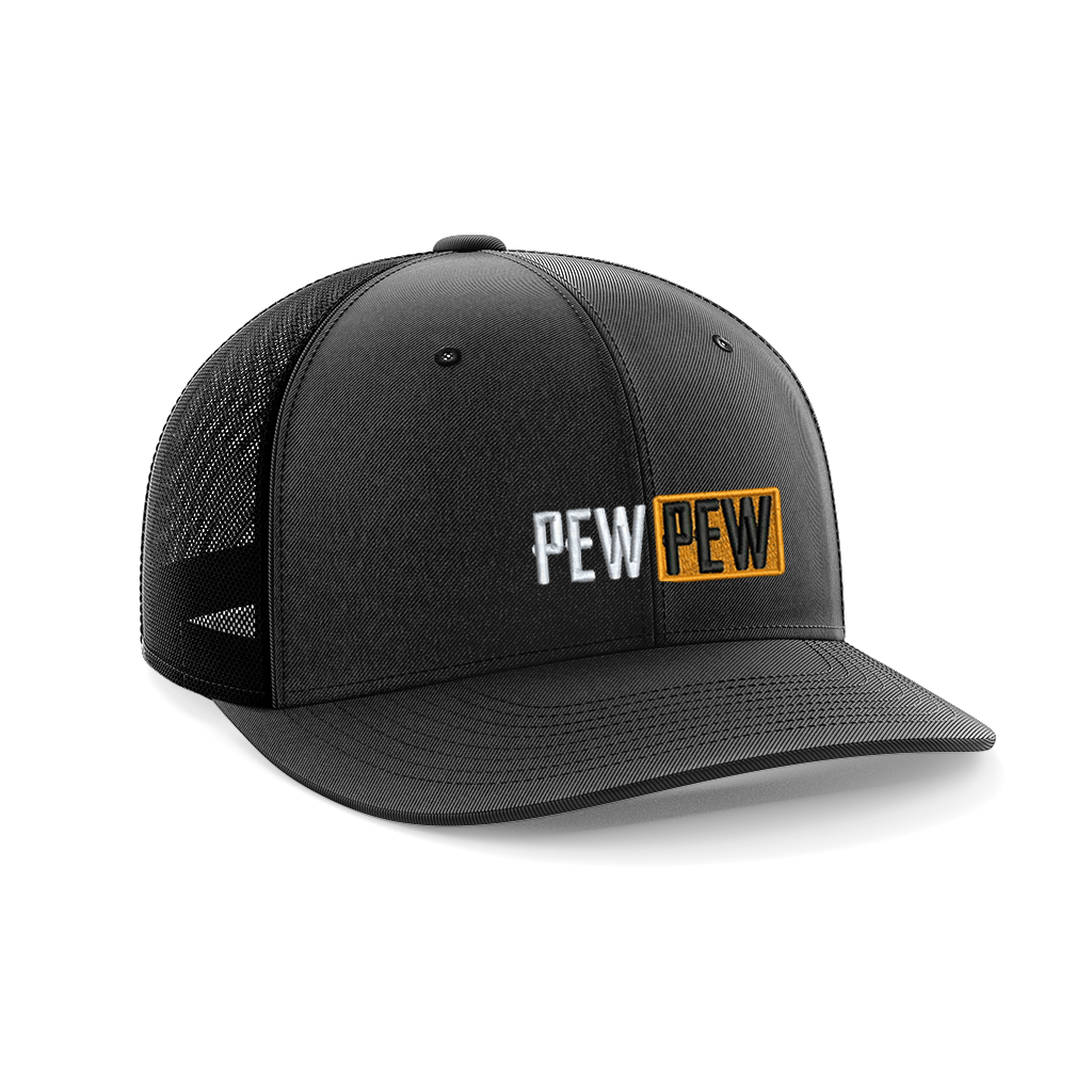 Pew Pew Hub Embroidered Trucker Hat - Greater Half