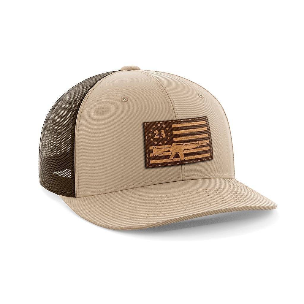 2nd Amendment AR15 Leather Patch Hat - Greater Half