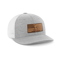 Thumbnail for Don't Tread On Me/American Flag Leather Patch Hat - Greater Half
