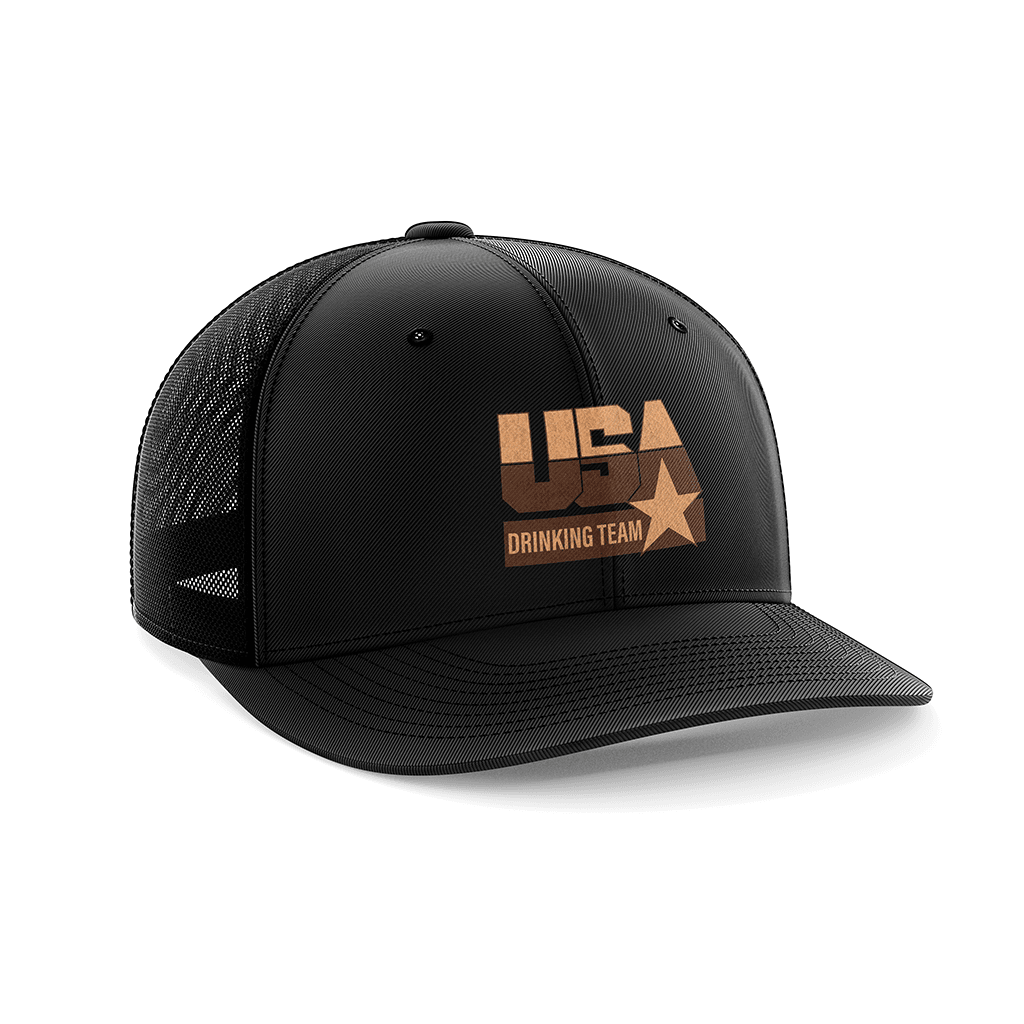 USA Drinking Team Leather Patch Hat - Greater Half