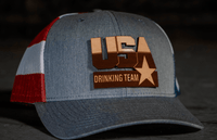 Thumbnail for USA Drinking Team Leather Patch Hat - Greater Half