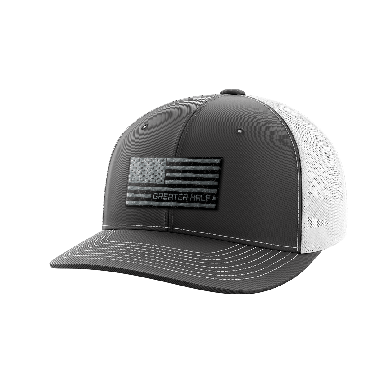 Thumbnail for USA Black Flag Woven Patch Hat - Greater Half