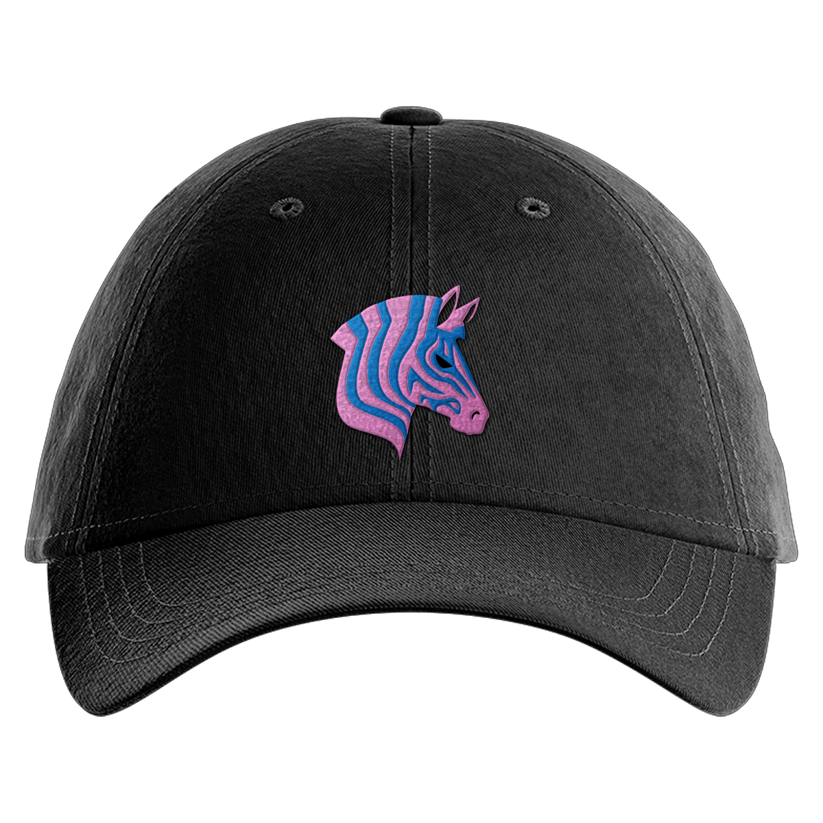 Trippy Zebra Embroidered Dad Hat - Greater Half