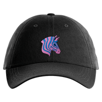 Thumbnail for Trippy Zebra Embroidered Dad Hat - Greater Half