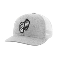 Thumbnail for Flip Flops Black Patch Hat - Greater Half