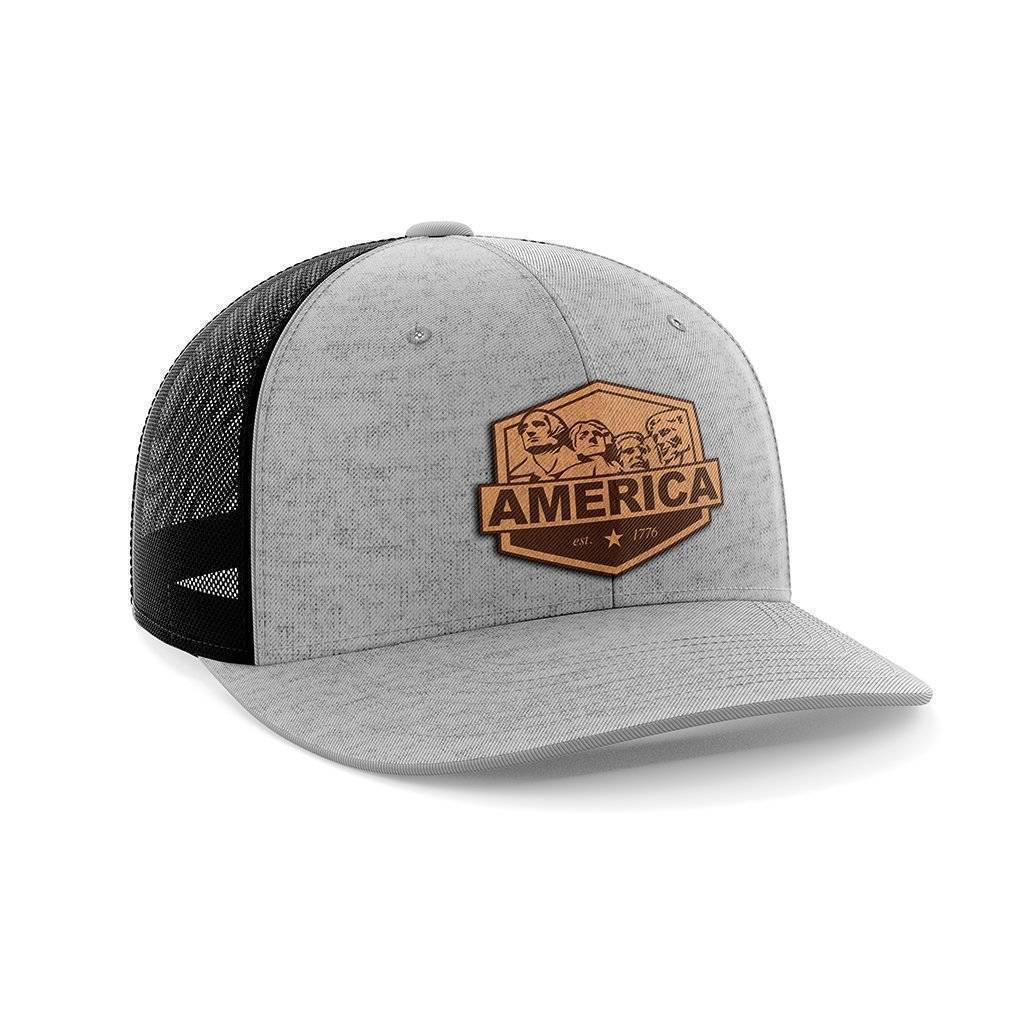 America Mount Rushmore Leather Patch Hat - Greater Half
