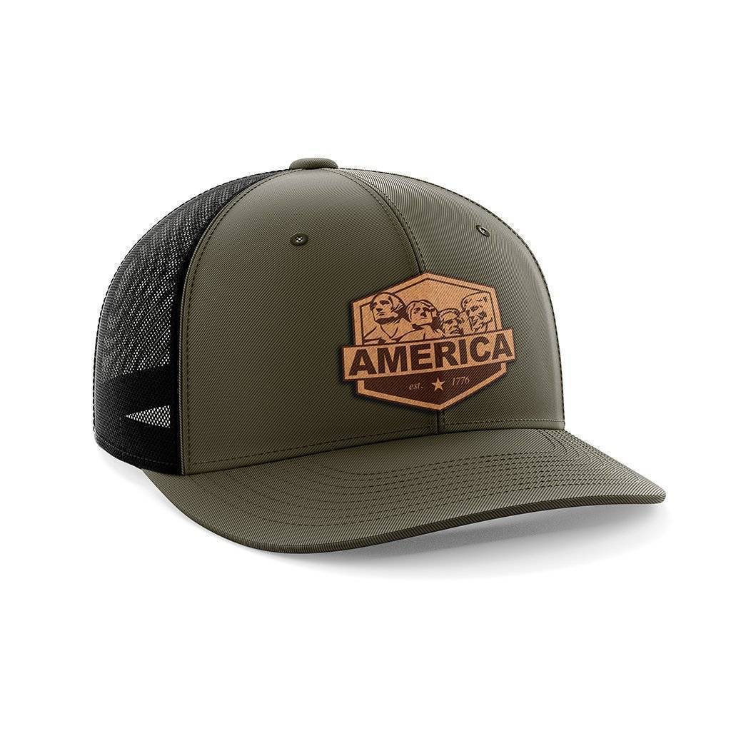 Thumbnail for America Mount Rushmore Leather Patch Hat - Greater Half