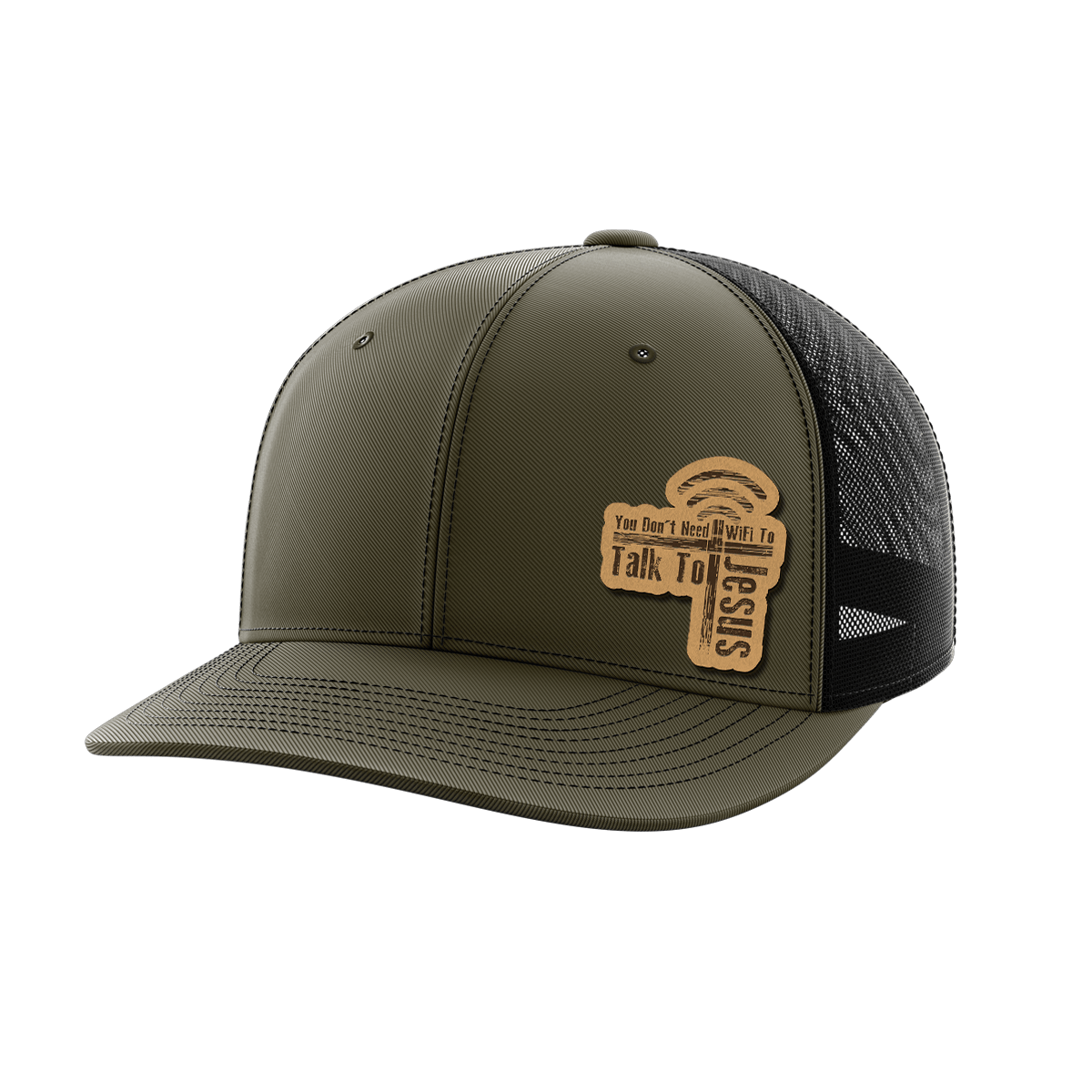 Thumbnail for You Don't Need Wifi Leather Patch Hat - Greater Half
